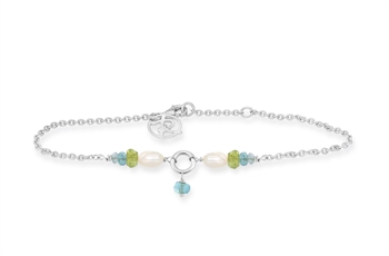 Silver bracelet, peridot - Cordelia